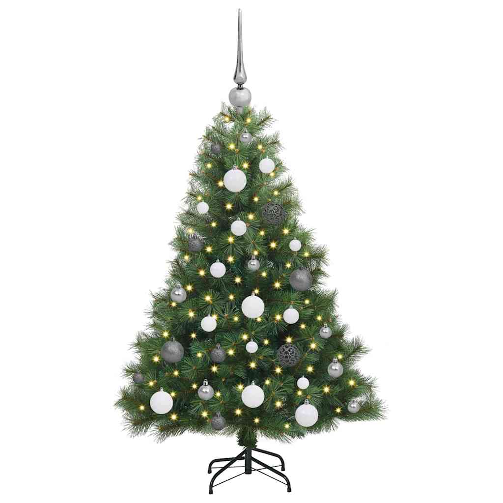 Mű karácsonyfa 150 LED-del állvánnyal Zöld 120 cm PE és PVC