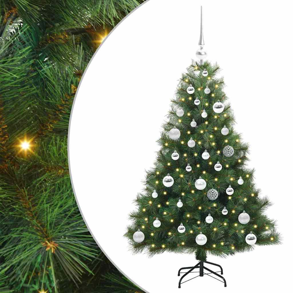 Mű karácsonyfa 150 LED-del állvánnyal Zöld 120 cm PE és PVC