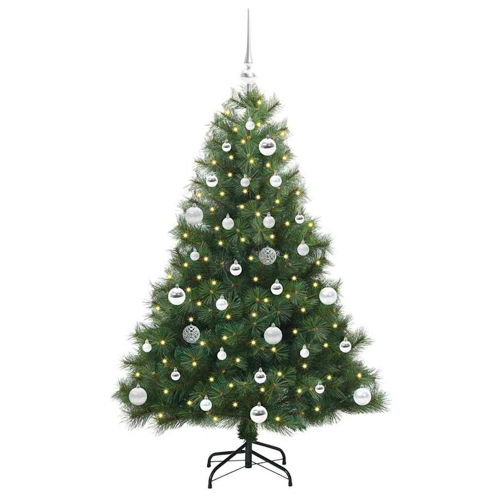 Mű karácsonyfa 150 LED-del állvánnyal Zöld 150 cm PE és PVC