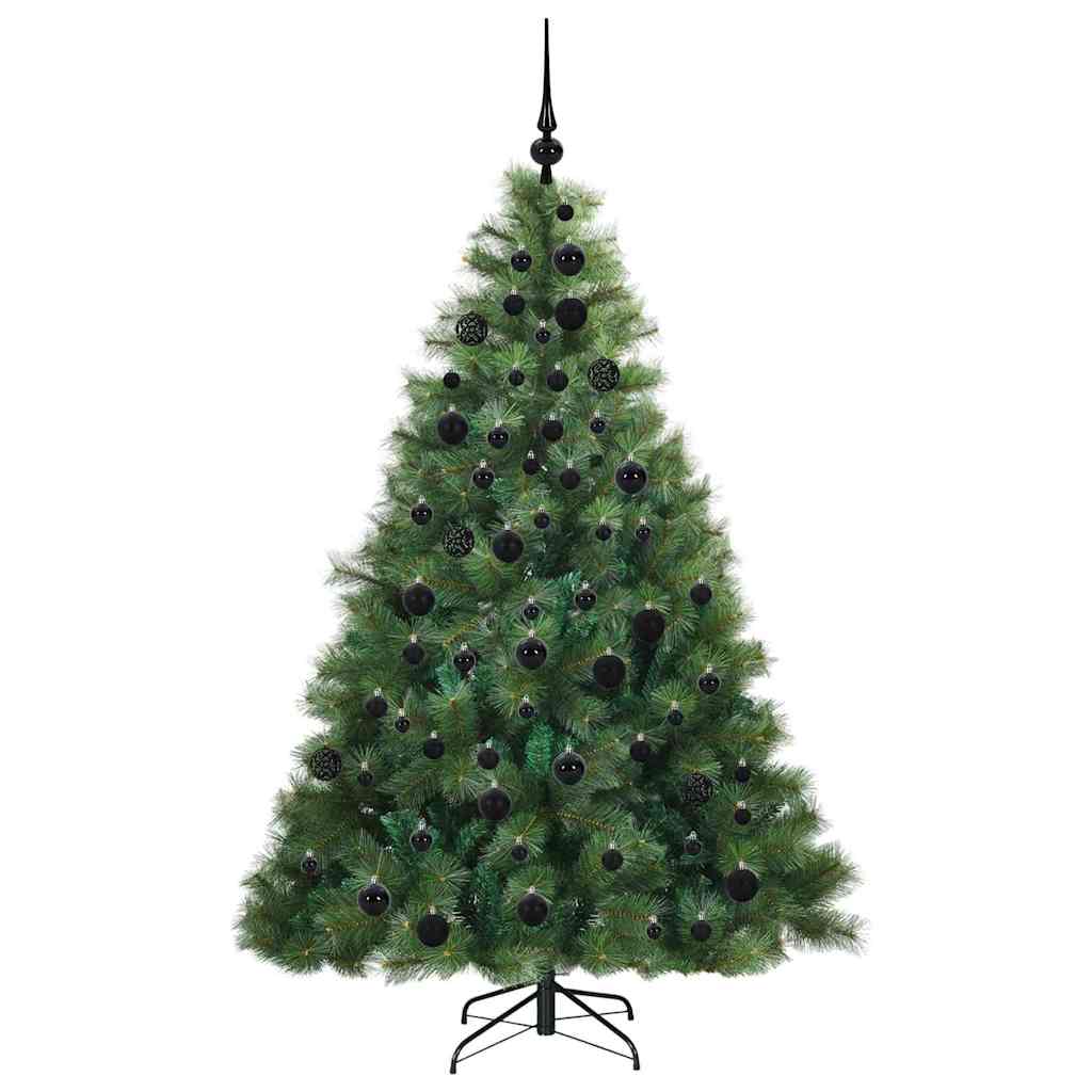 Mű karácsonyfa 300 LED-del állvánnyal Zöld 180 cm PE és PVC