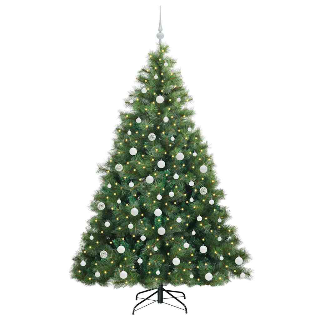 Mű karácsonyfa 300 LED-del állvánnyal Zöld 180 cm PE és PVC