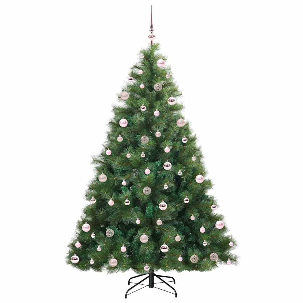 Mű karácsonyfa 300 LED-del állvánnyal Zöld 210 cm PE és PVC
