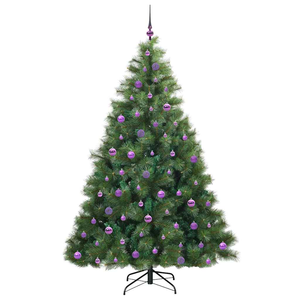 Mű karácsonyfa 300 LED-del állvánnyal Zöld 210 cm PE és PVC