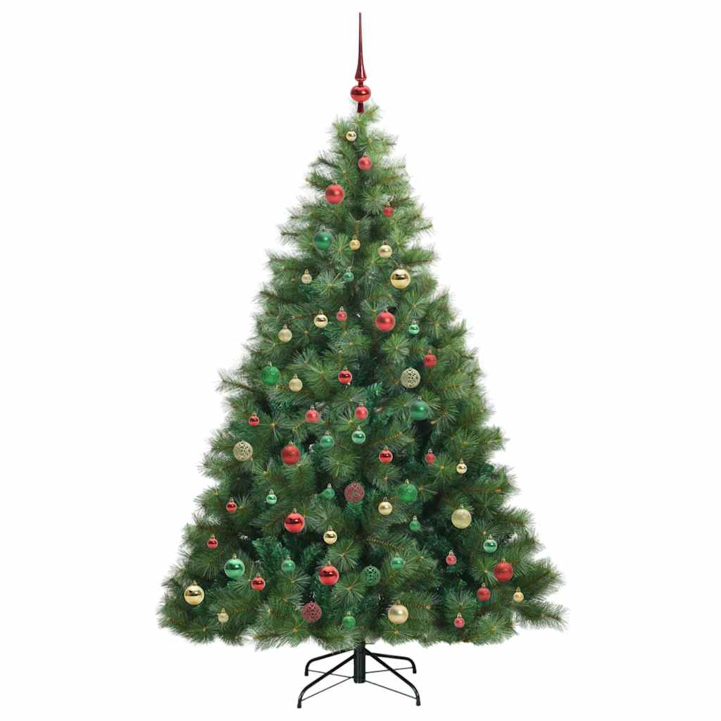 Mű karácsonyfa 300 LED-del állvánnyal Zöld 210 cm PE és PVC
