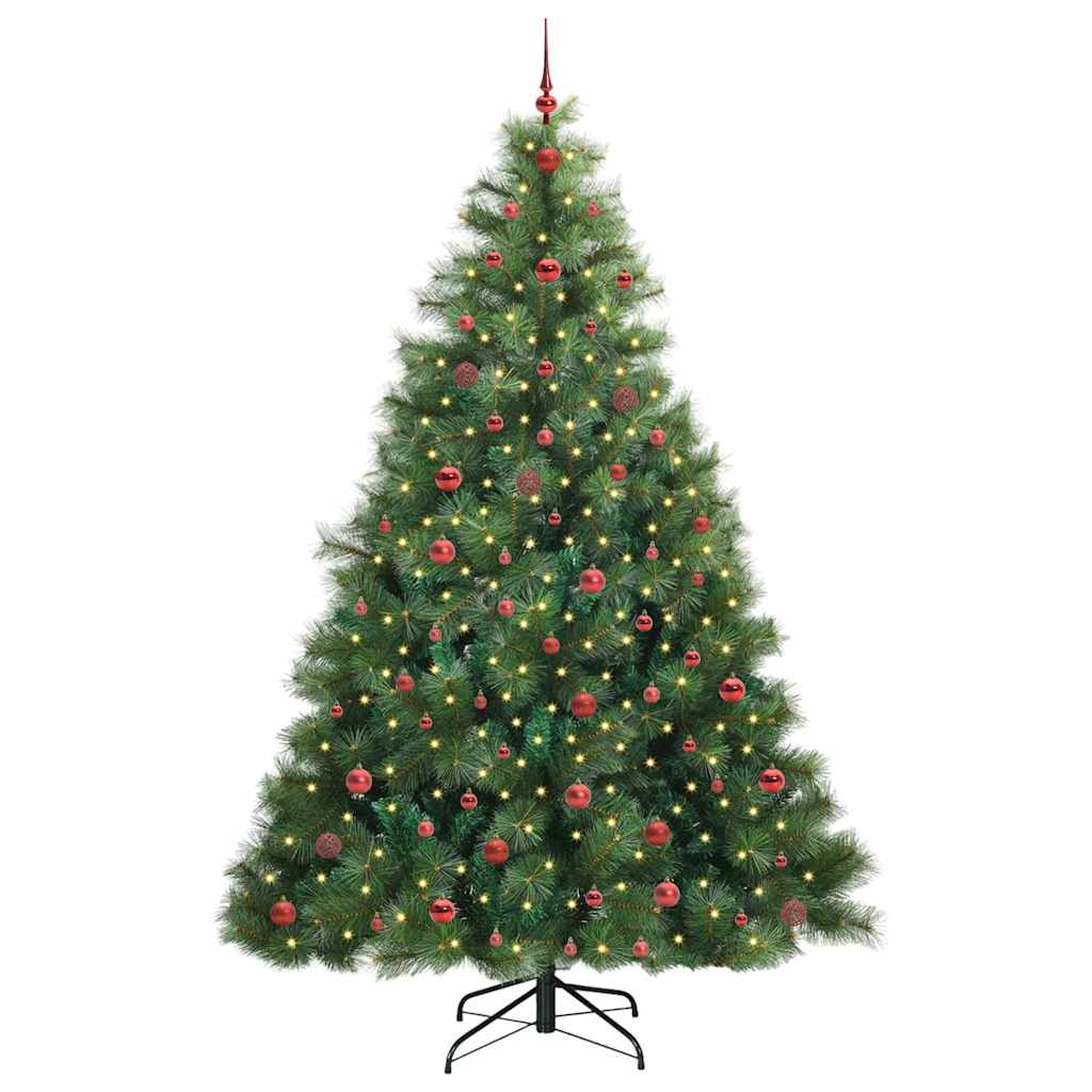Mű karácsonyfa 300 LED-del állvánnyal Zöld 240 cm PE és PVC