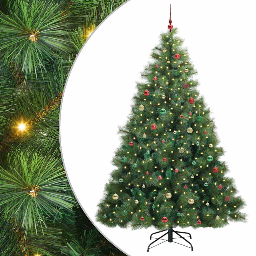 Mű karácsonyfa 300 LED-del állvánnyal Zöld 240 cm PE és PVC