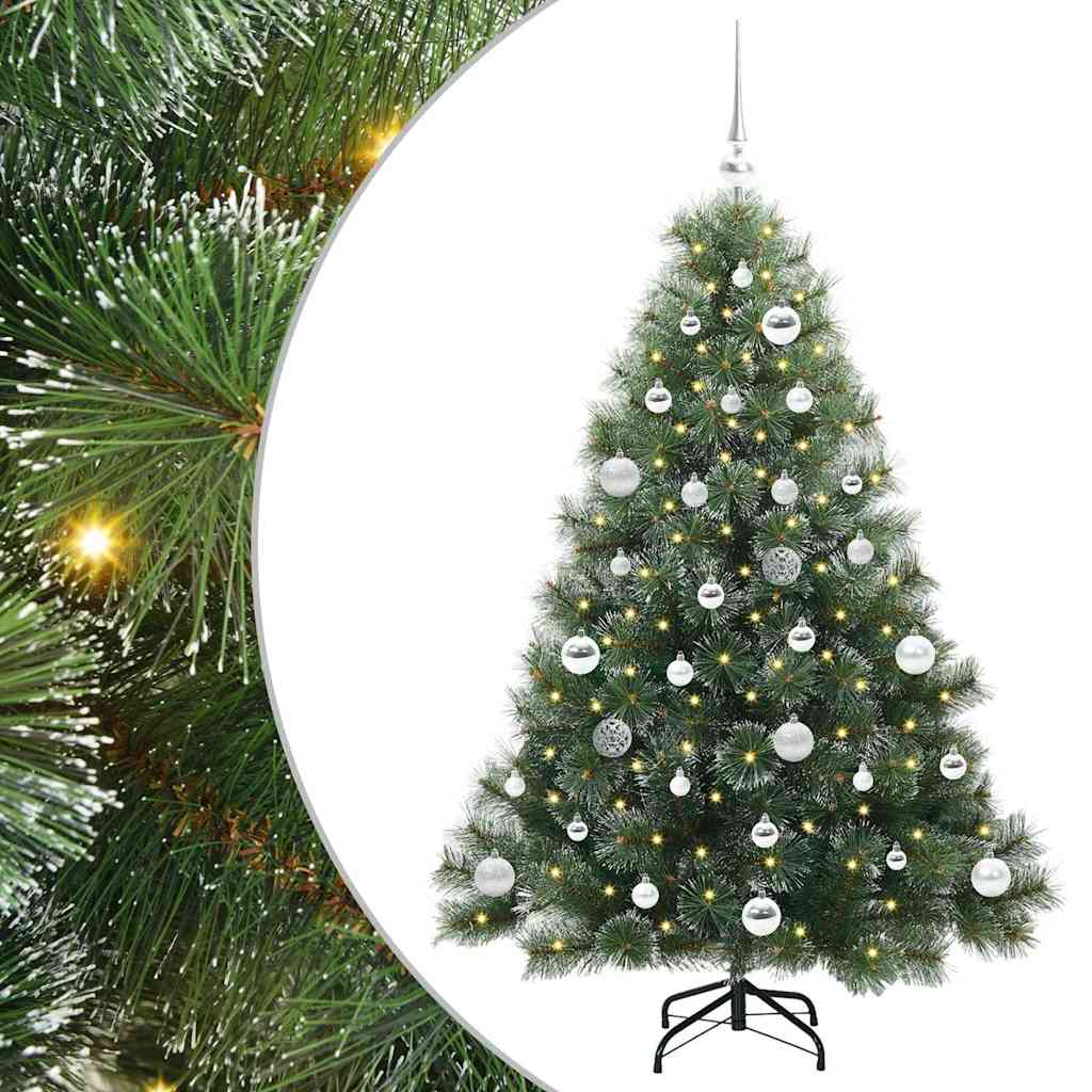 Mű karácsonyfa 150 LED-del állvánnyal Zöld 150 cm PE és PVC