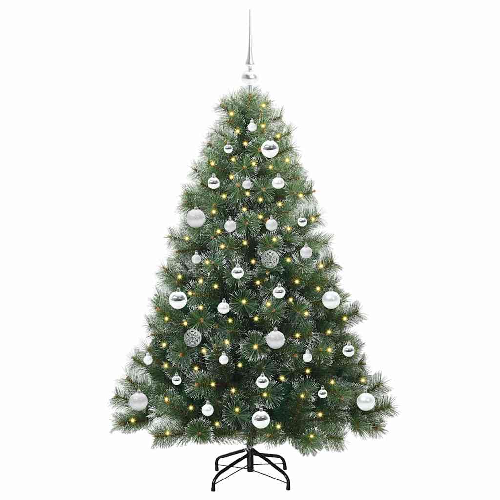 Mű karácsonyfa 150 LED-del állvánnyal Zöld 150 cm PE és PVC