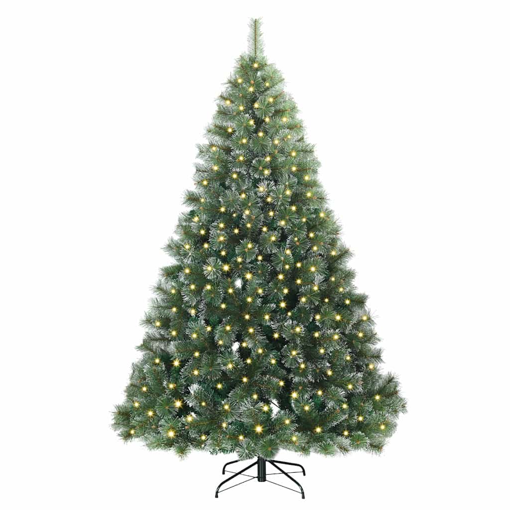 Mű karácsonyfa 300 LED-del állvánnyal Zöld 180 cm PE és PVC
