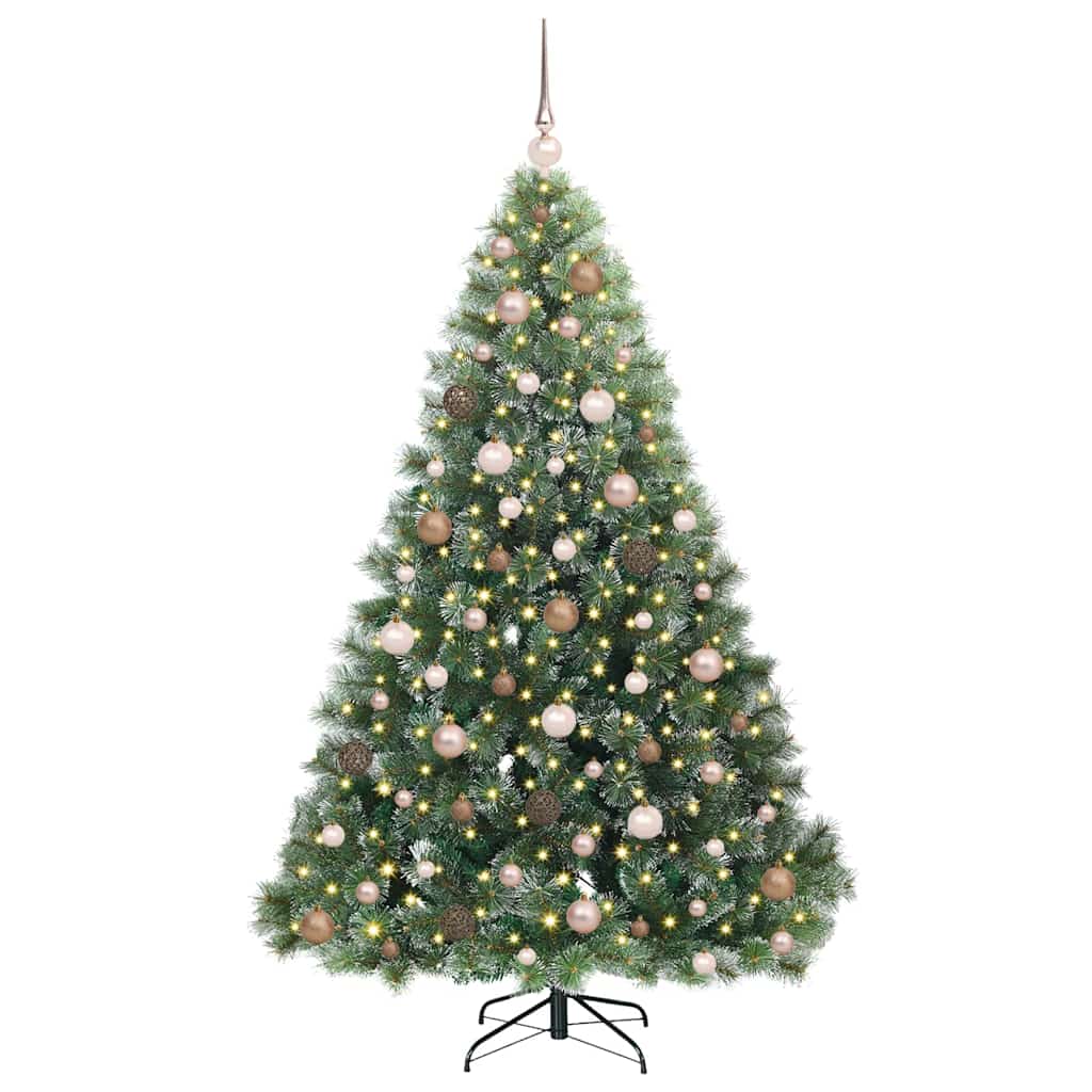 Mű karácsonyfa 300 LED-del állvánnyal Zöld 180 cm PE és PVC