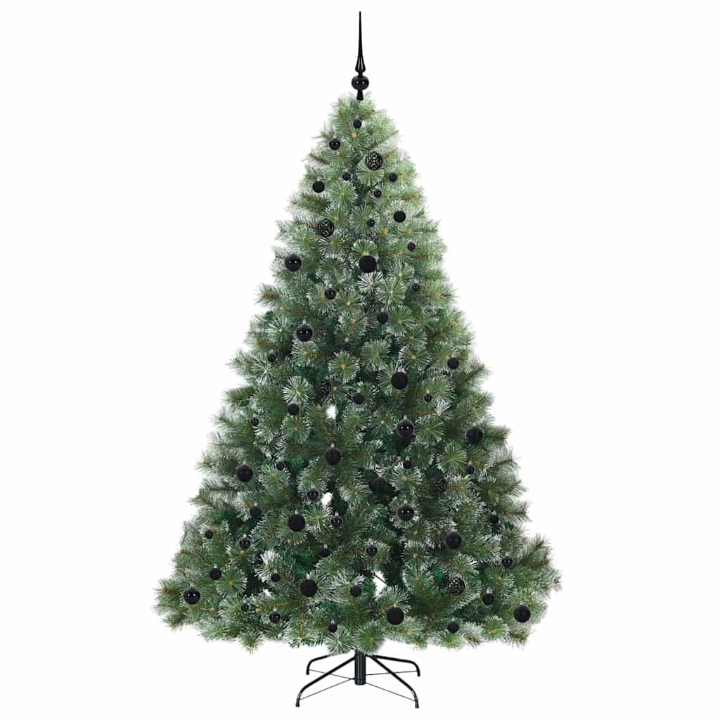Mű karácsonyfa 300 LED-del állvánnyal Zöld 210 cm PE és PVC