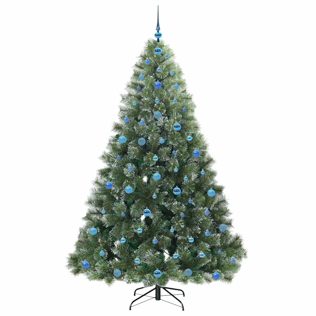 Mű karácsonyfa 300 LED-del állvánnyal Zöld 210 cm PE és PVC