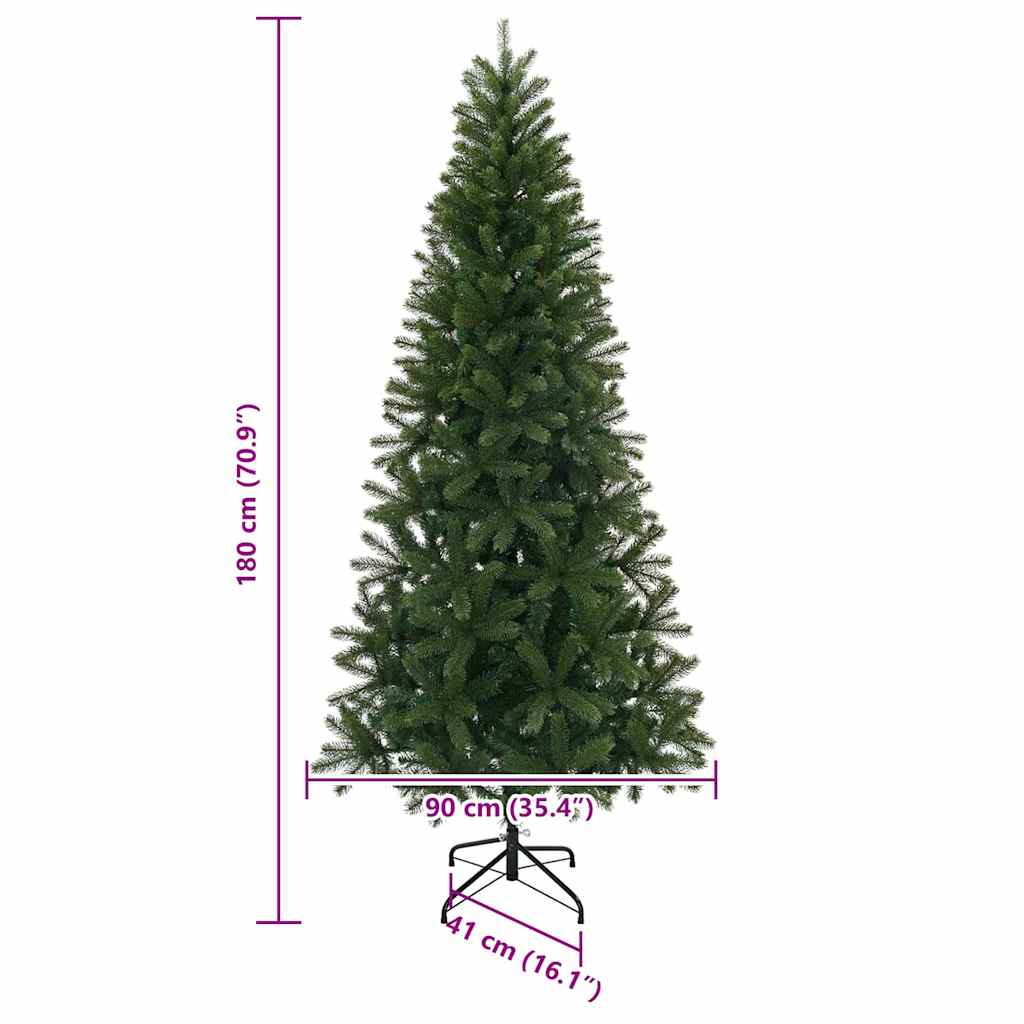 Mű karácsonyfa állvánnyal Zöld 180 cm PVC, PE és acél