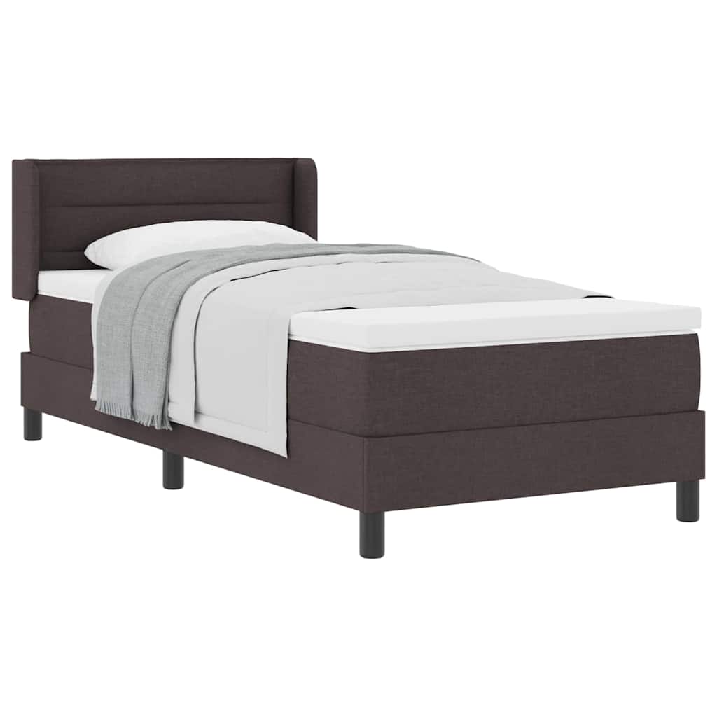Boxspring ágy matraccal matracmal Sötét Barna 90 x 190 cm