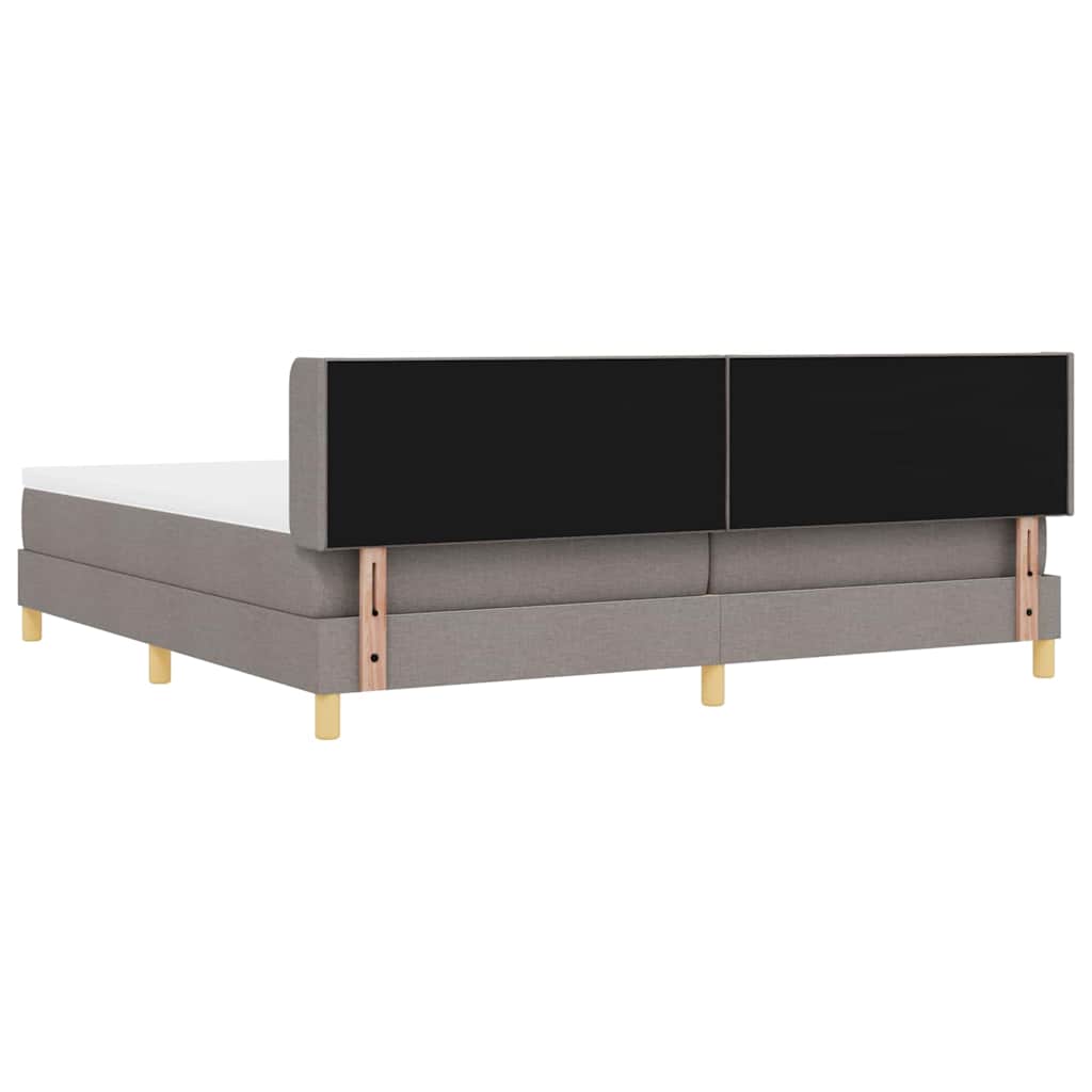 Rugós Ágy matracmal fejtámlával Tópszínű 200 x 200 cm szövet