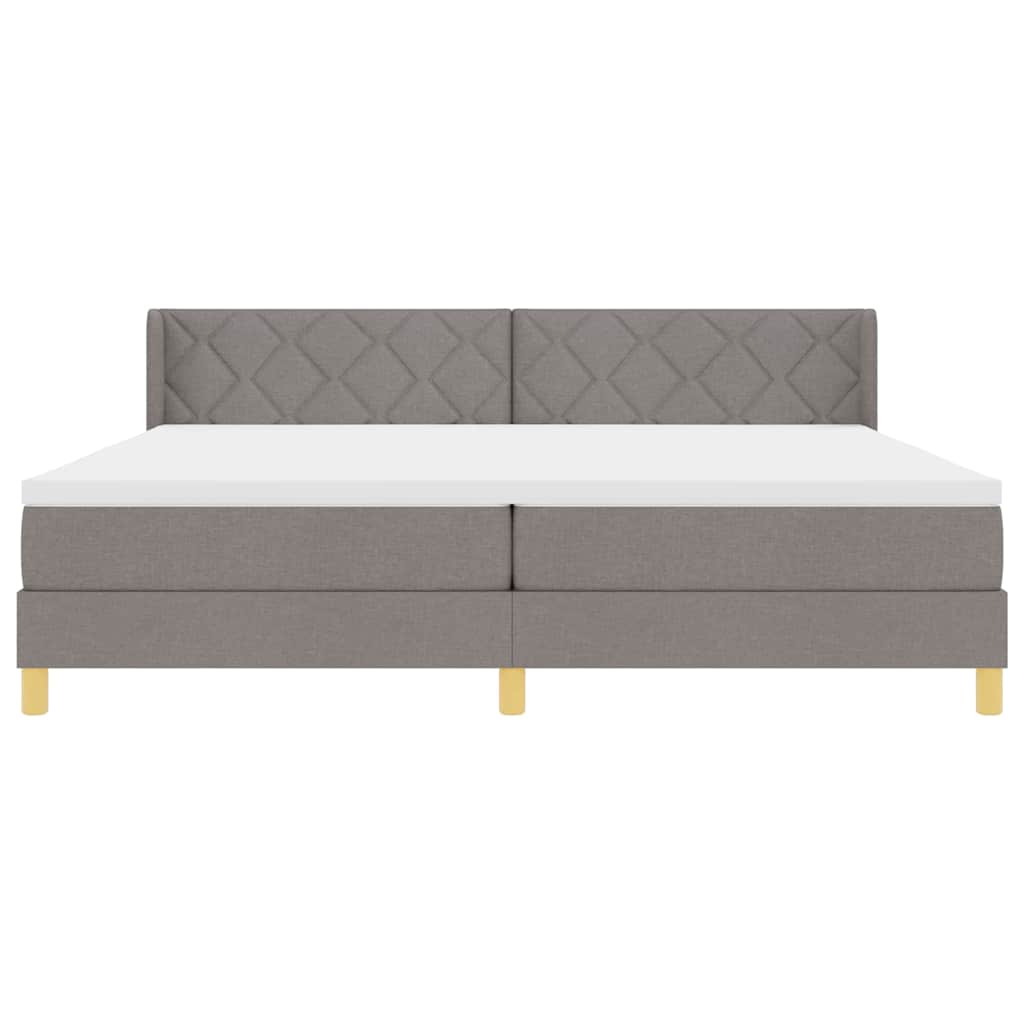 Rugós Ágy matracmal fejtámlával Tópszínű 200 x 200 cm szövet