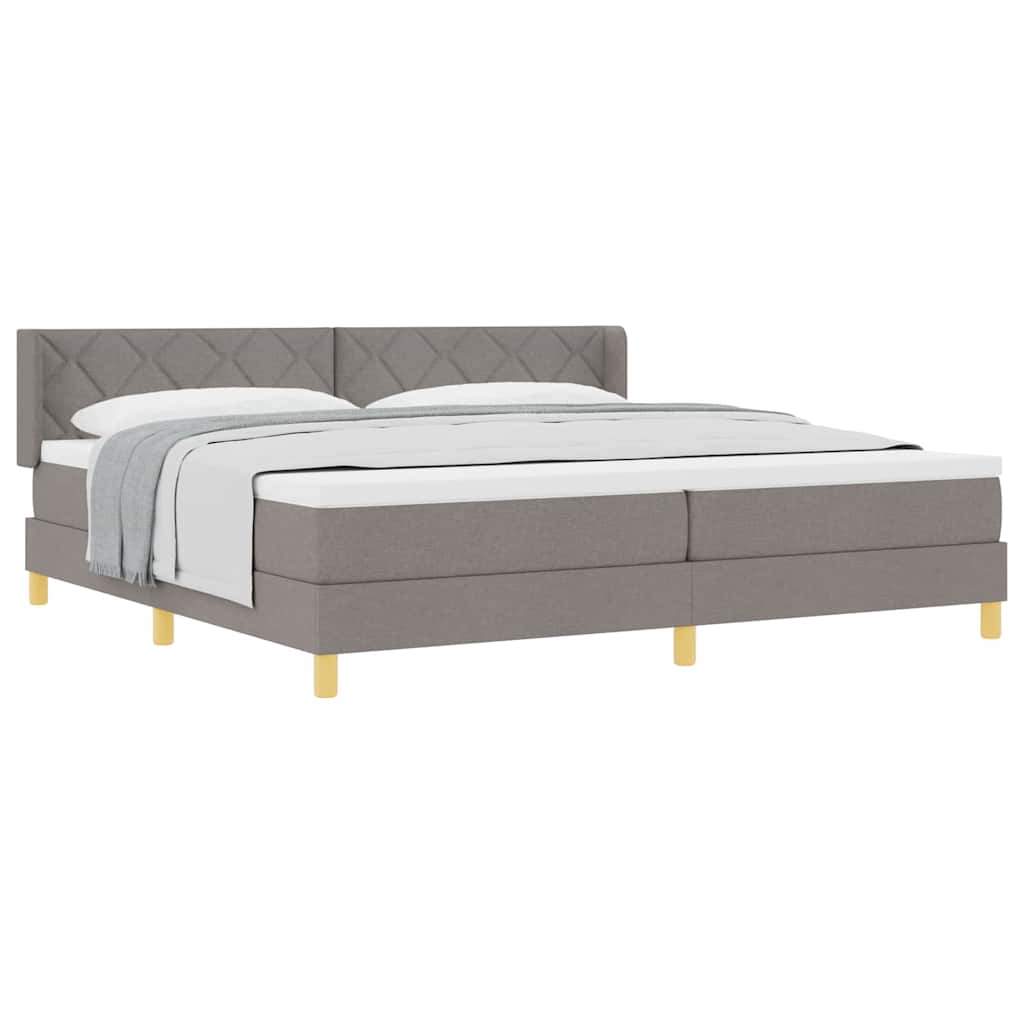 Rugós Ágy matracmal fejtámlával Tópszínű 200 x 200 cm szövet