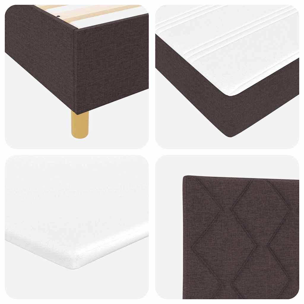 Box Spring ágy matracmal sötétbarna 160 x 200 cm szövet