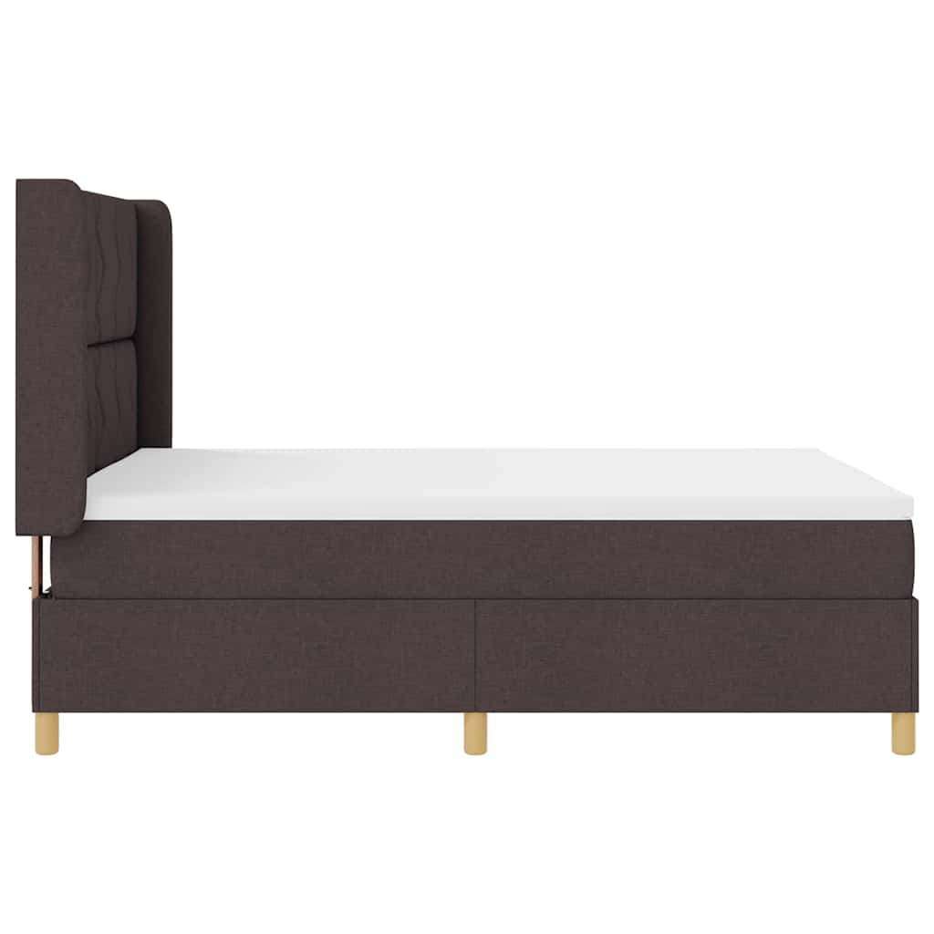 Box Spring ágy matracmal sötétbarna 160 x 200 cm szövet