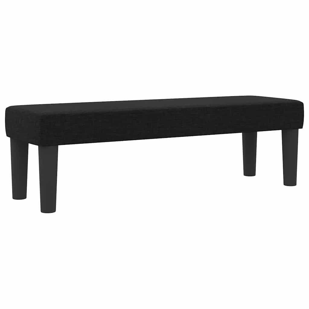 Boxrugós ágy matracmal fejtámlával Fekete 140 x 190 cm szövet