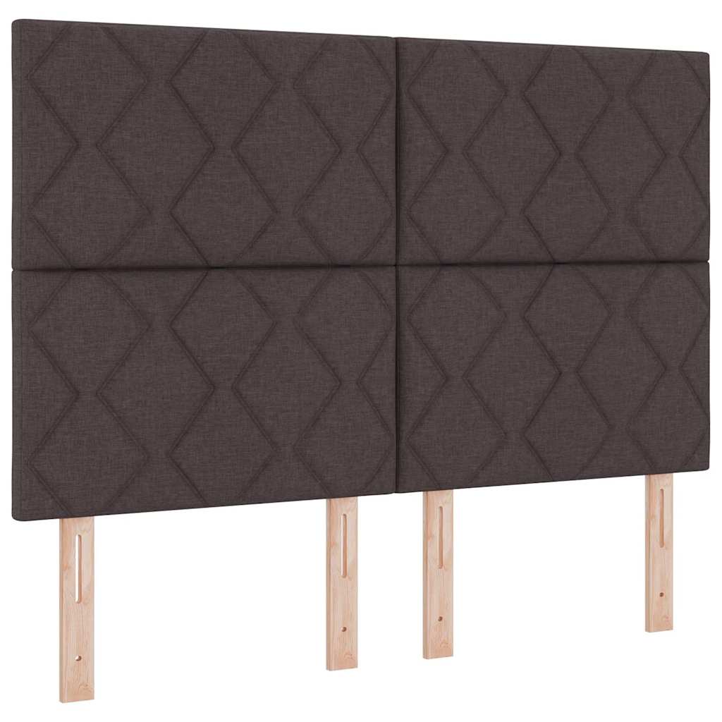 Boxrugós ágy matracmal sötétbarna 160 x 200 cm szövet