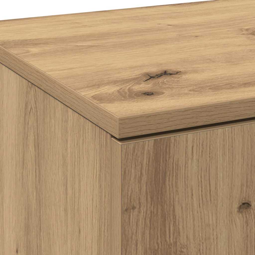 Highboard kézműves tölgy 80 x 35 x 180 cm Faanyag