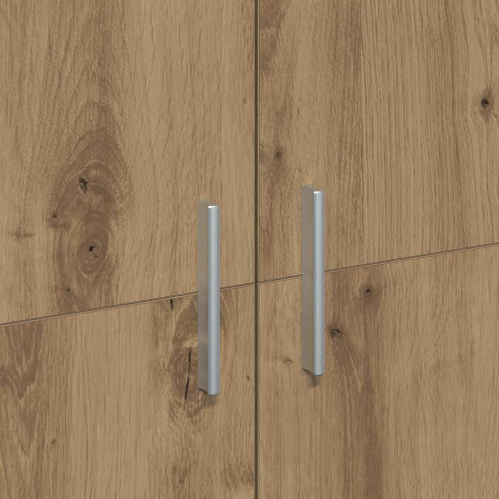 Highboard kézműves tölgy 80 x 35 x 180 cm Faanyag