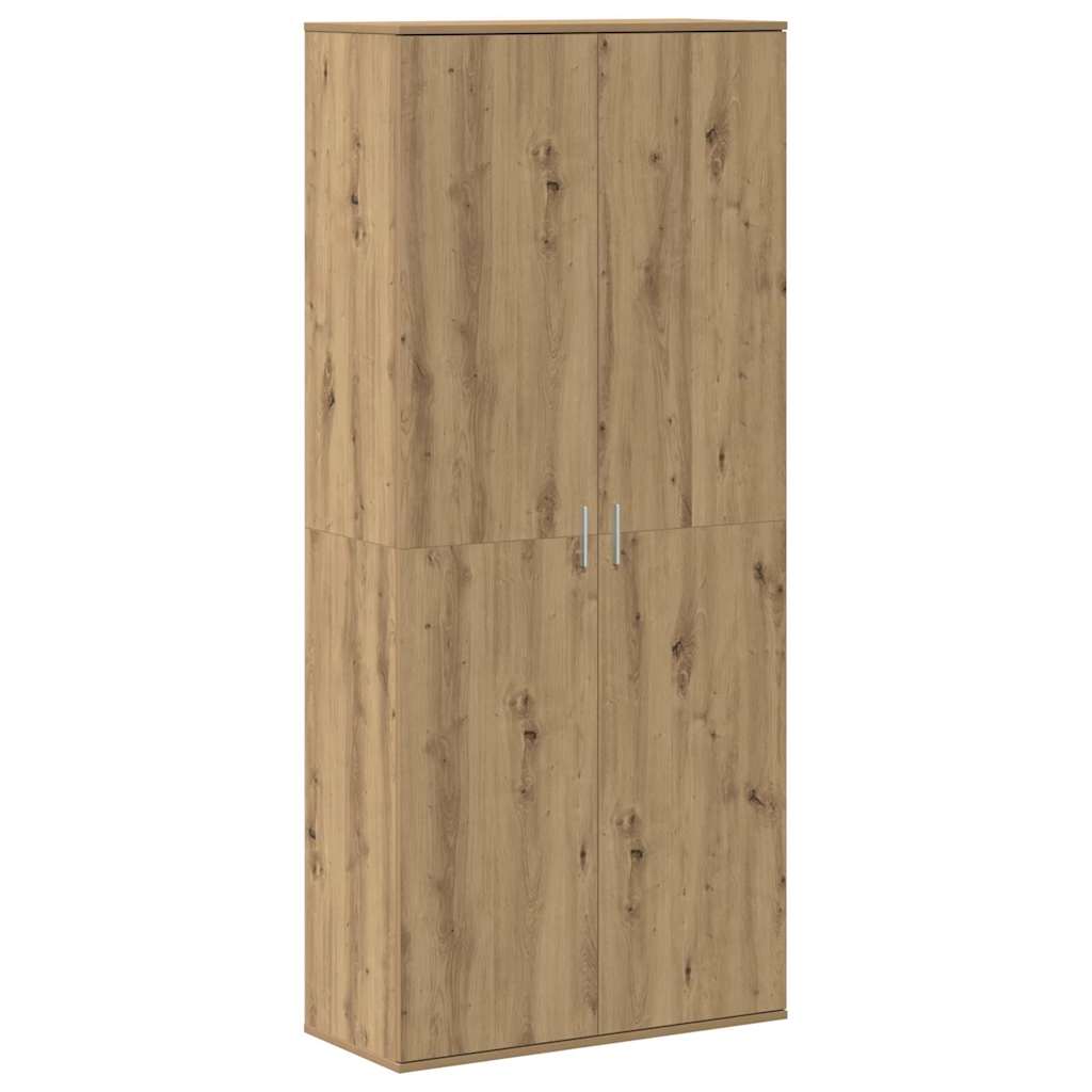 Highboard kézműves tölgy 80 x 35 x 180 cm Faanyag