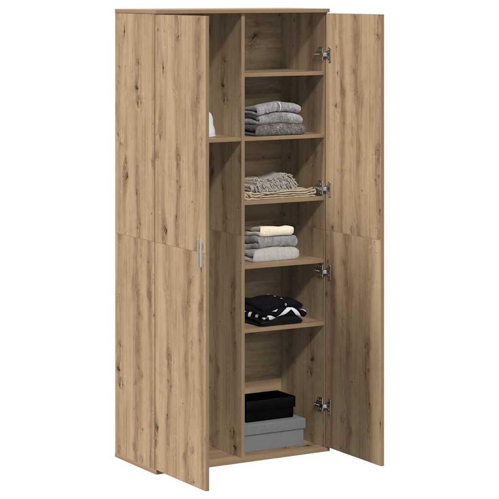 Highboard kézműves tölgy 80 x 35 x 180 cm Faanyag