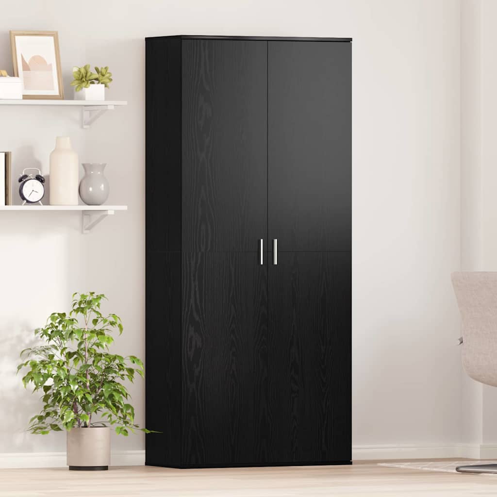 Highboard Musta tammi 80 x 35 x 180 cm Faanyag