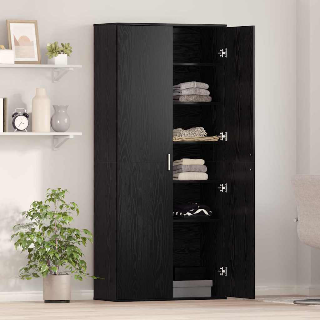Highboard Musta tammi 80 x 35 x 180 cm Faanyag