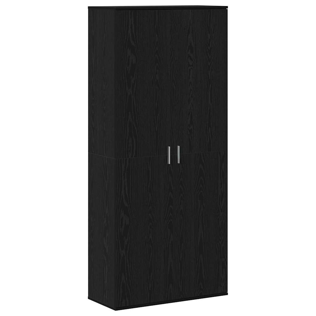 Highboard Musta tammi 80 x 35 x 180 cm Faanyag