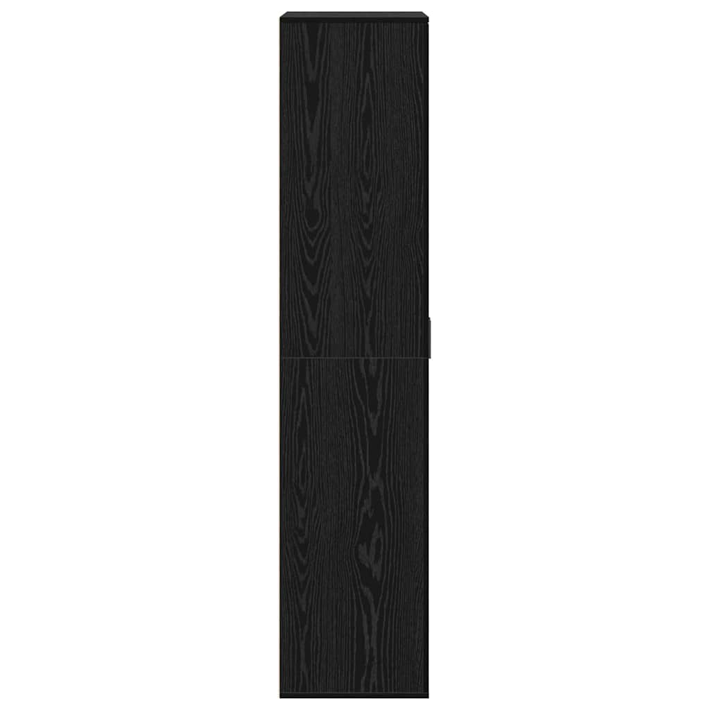 Magasító polcokkal ajtóval Musta tammi 80 x 39 x 178 cm Faanyag