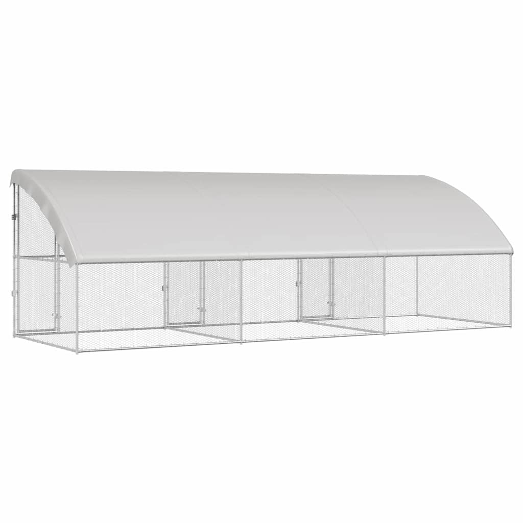Csirkeketrec Ezüst 600 x 200 x 198.5 cm Horganyzott acél