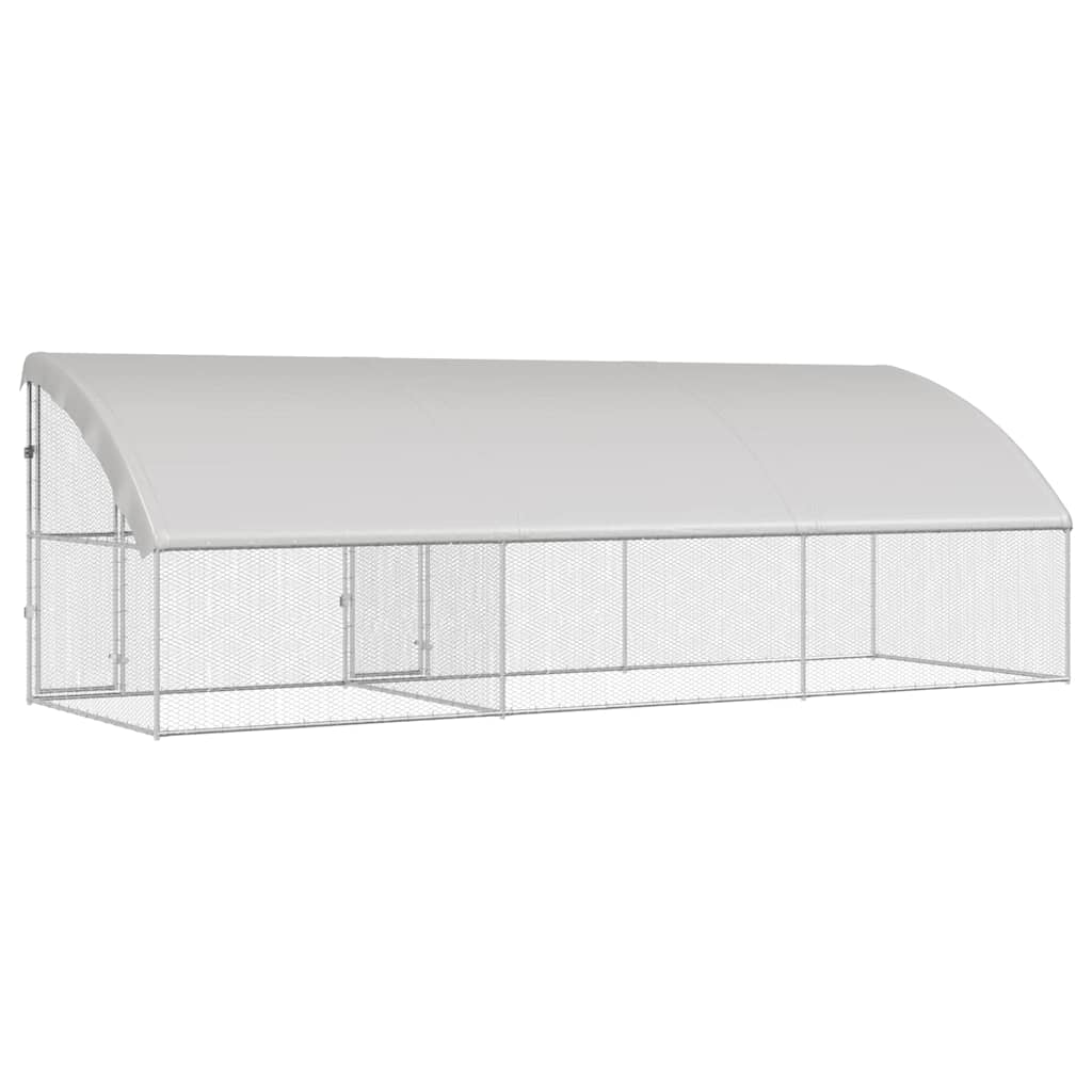 Csirkeketrec Ezüst 600 x 200 x 198.5 cm Horganyzott acél