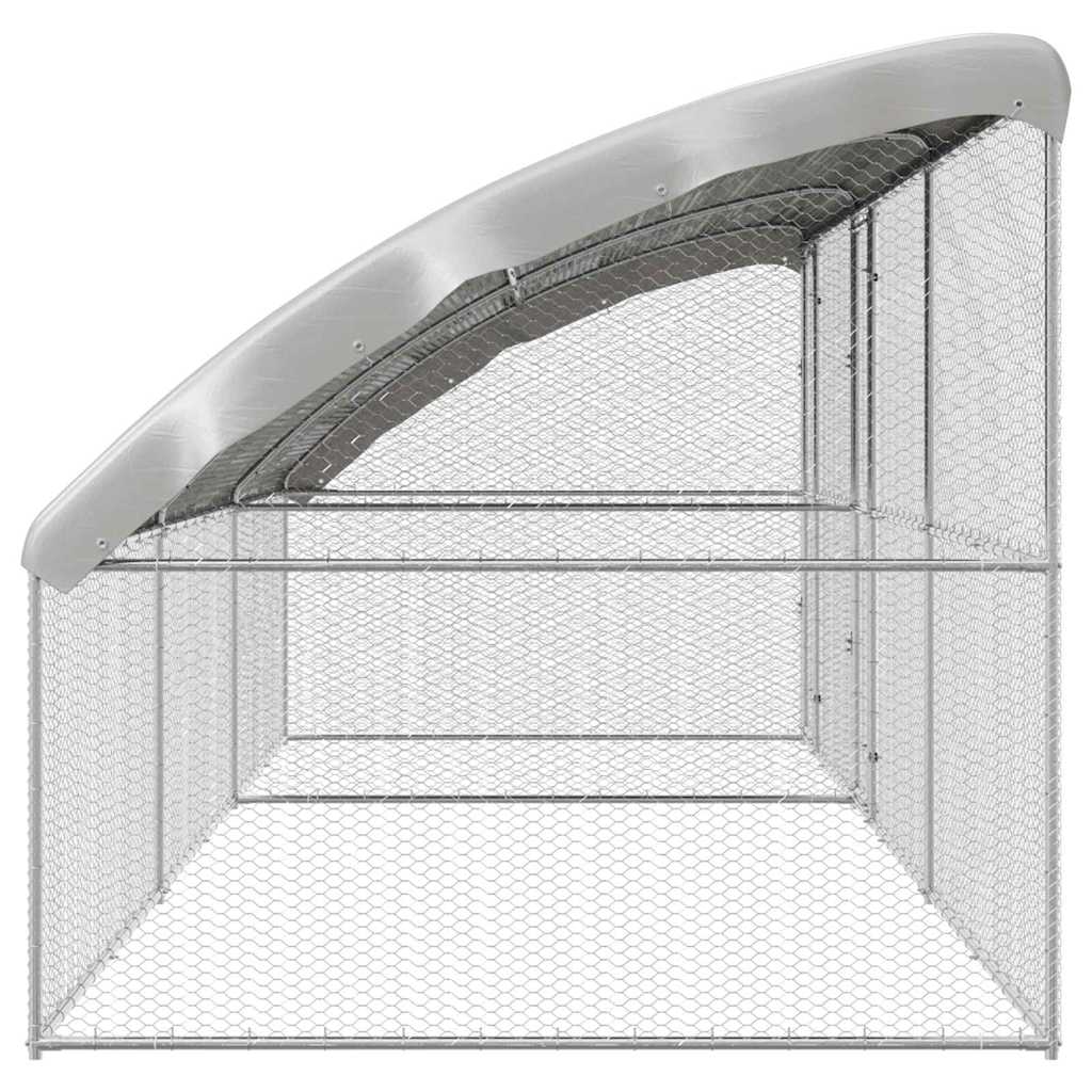 Csirkeketrec Ezüst 600 x 200 x 198.5 cm Horganyzott acél