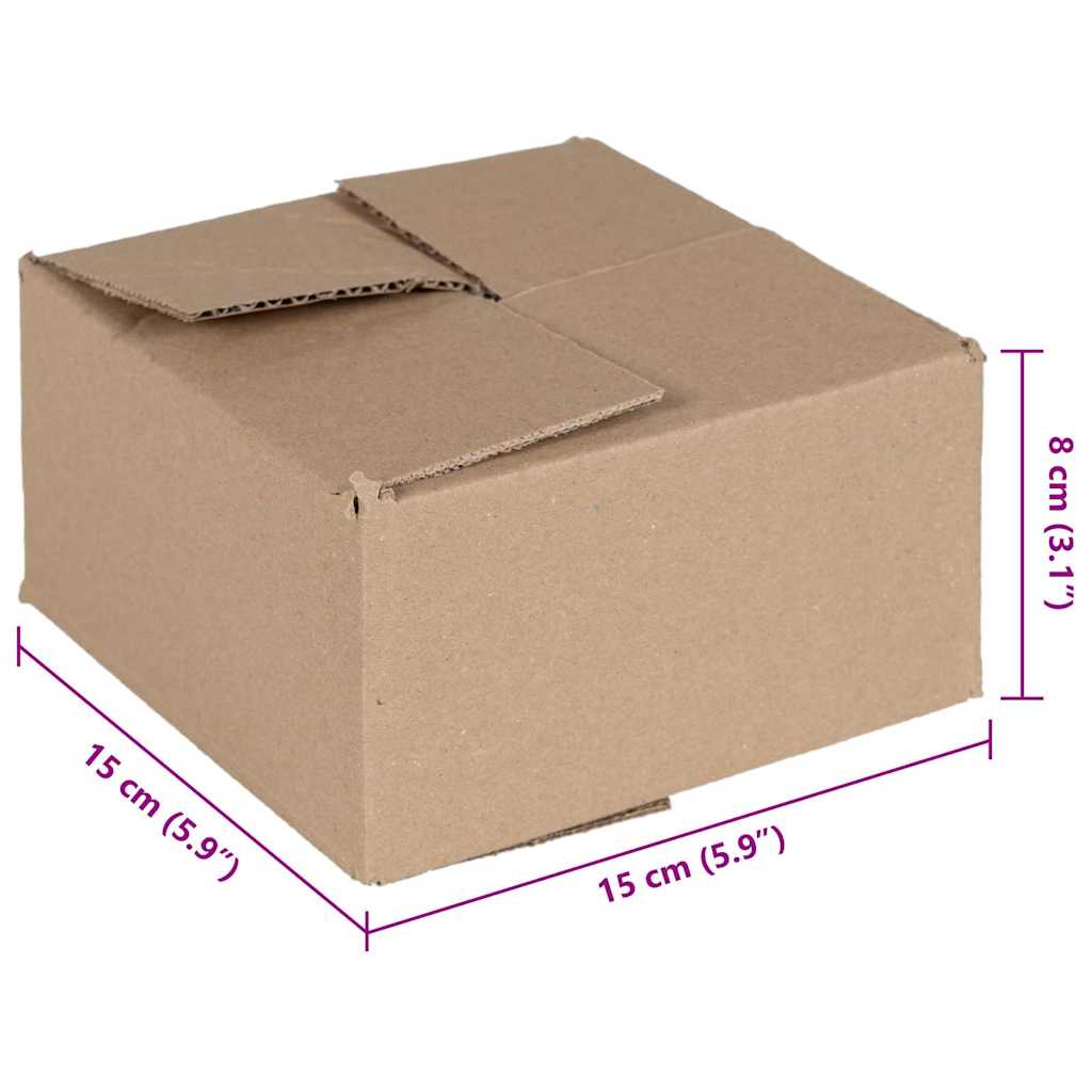 Hajtható doboz tárolóval 50 pcs Barna 15 x 15 x 8 cm Karton