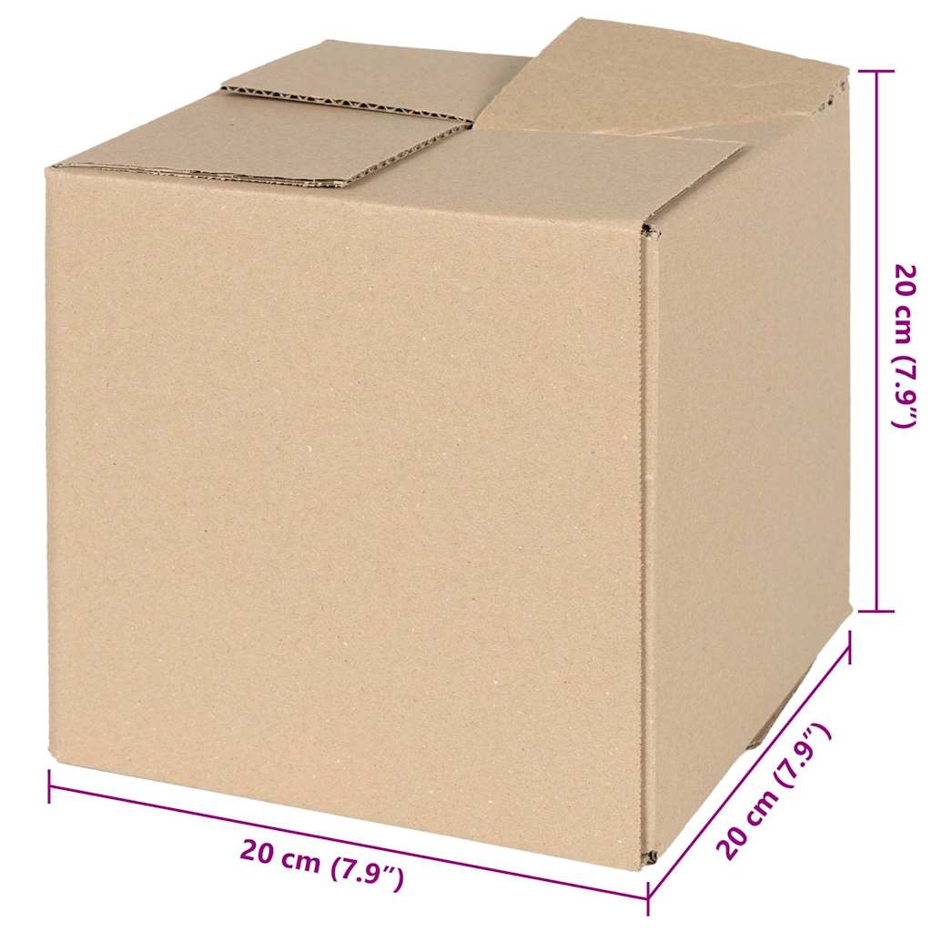 Hajtható doboz tárolóval 50 pcs Barna 20 x 20 x 20 cm Karton