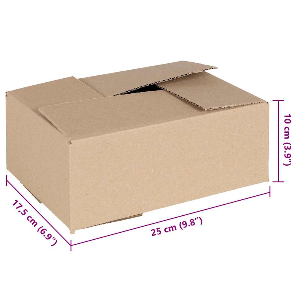 Hajtható doboz tárolóval 50 pcs Barna 25 x 17.5 x 10 cm Karton