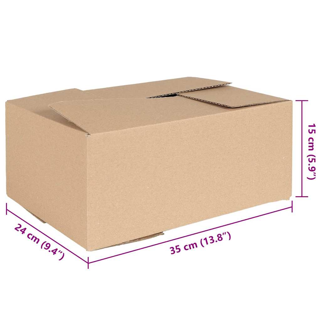 Hajtható doboz tárolóval 50 pcs Barna 35 x 24 x 15 cm Karton