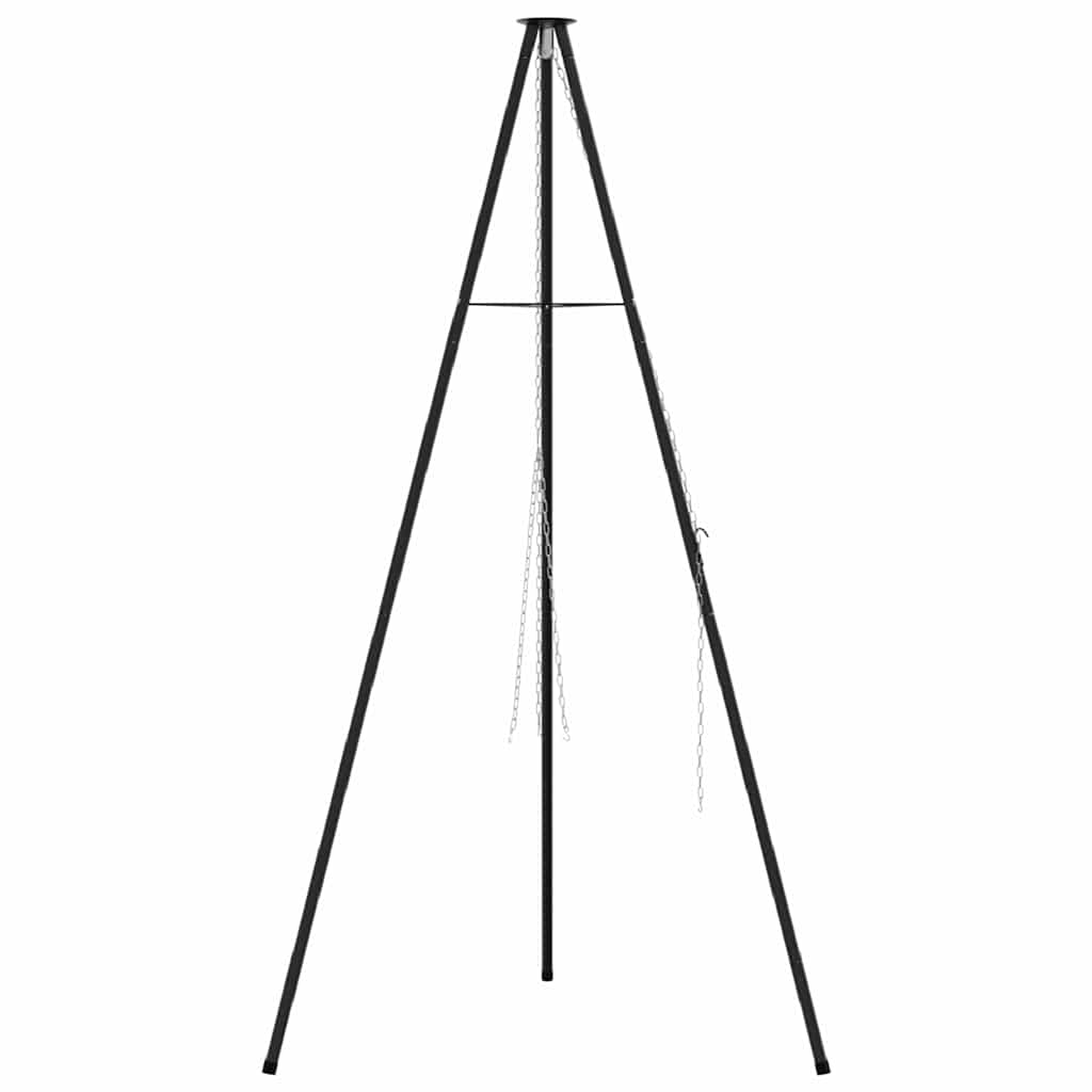 Tűzrakó állvány Fekete 92 x 92 x 171,5 cm Acél