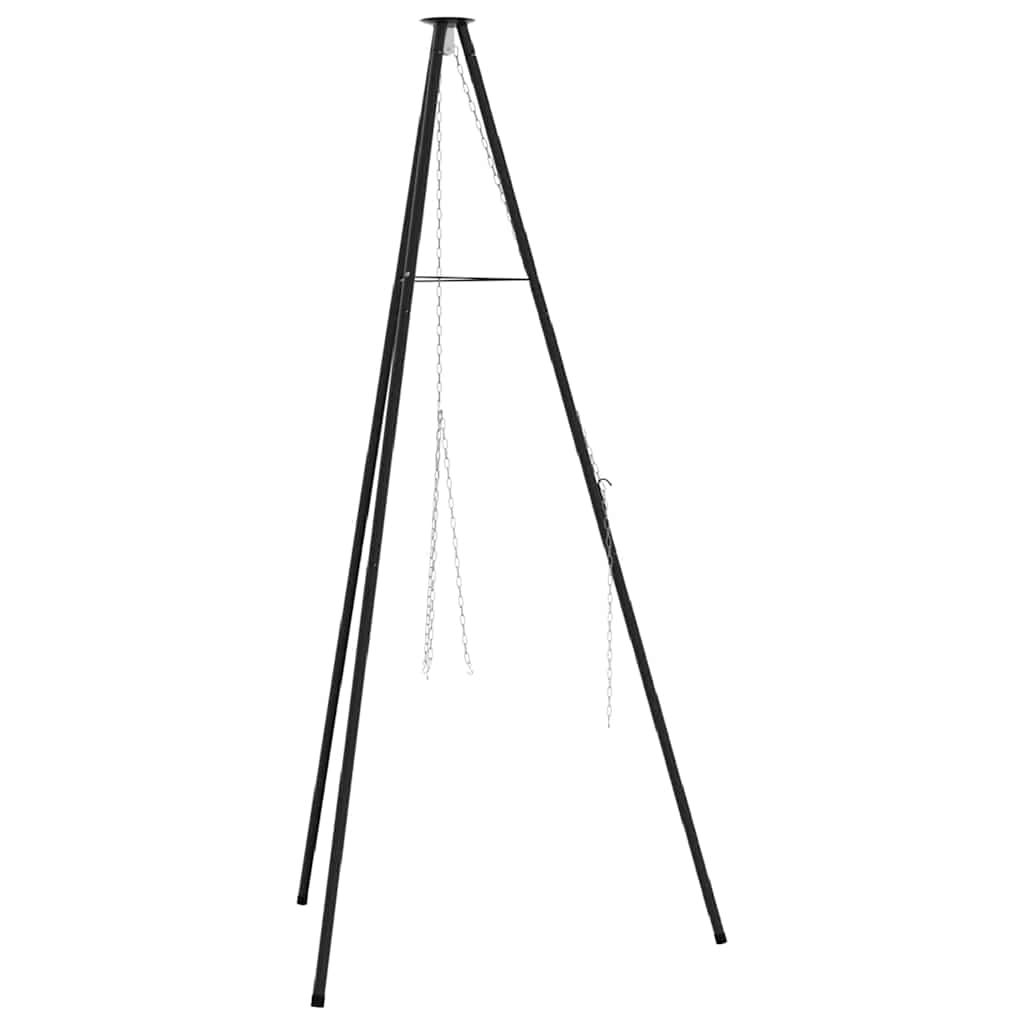 Tűzrakó állvány Fekete 92 x 92 x 191,5 cm Acél