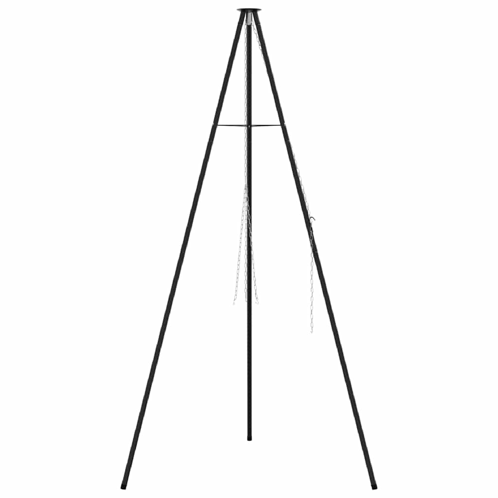 Tűzrakó állvány Fekete 92 x 92 x 191,5 cm Acél