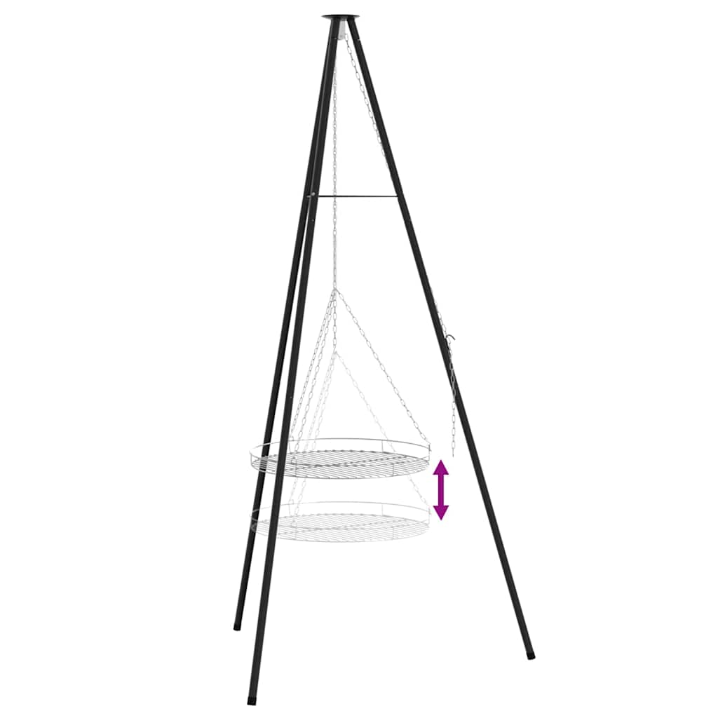Tűzrakó állvány Fekete 92 x 92 x 171,5 cm Acél