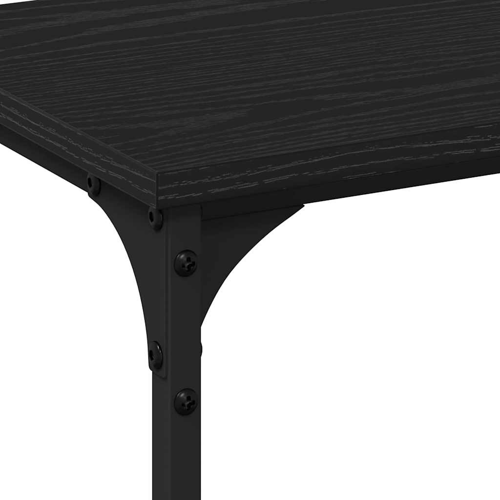Konzolasztal Musta tammi 200 x 29 x 75 cm Műgyantás fa és fém