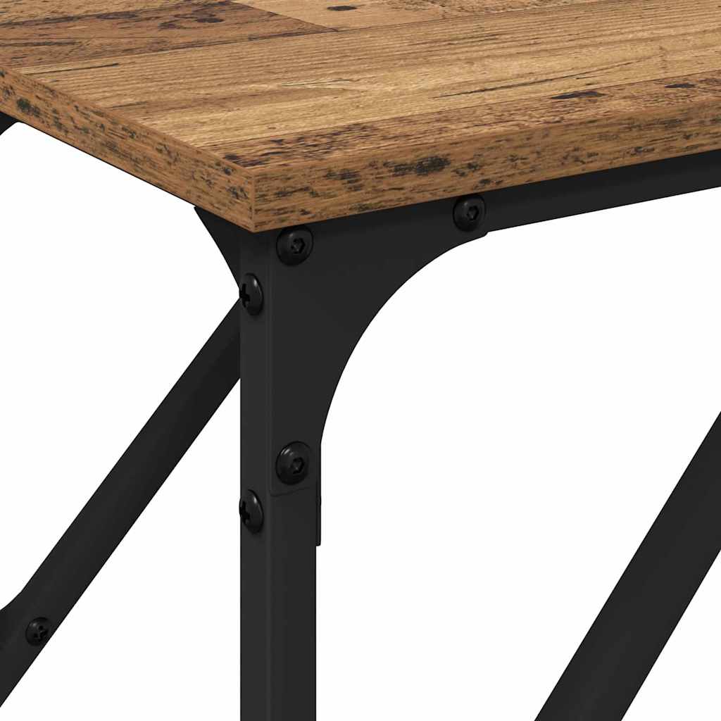 Konzolasztal Öreg fa 200 x 29 x 75 cm Műgyantás fa és fém