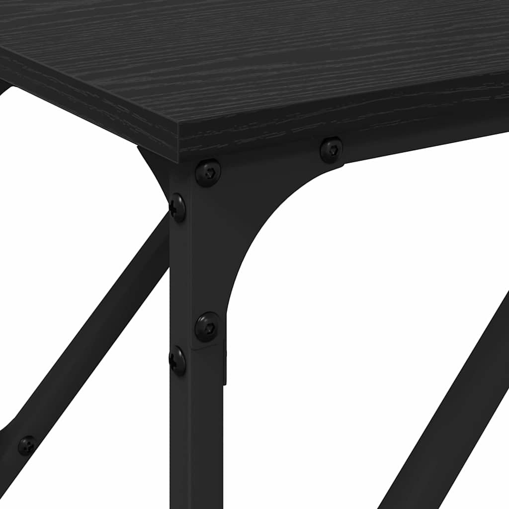 Konzolasztal Musta tammi 200 x 29 x 75 cm Műgyantás fa és fém