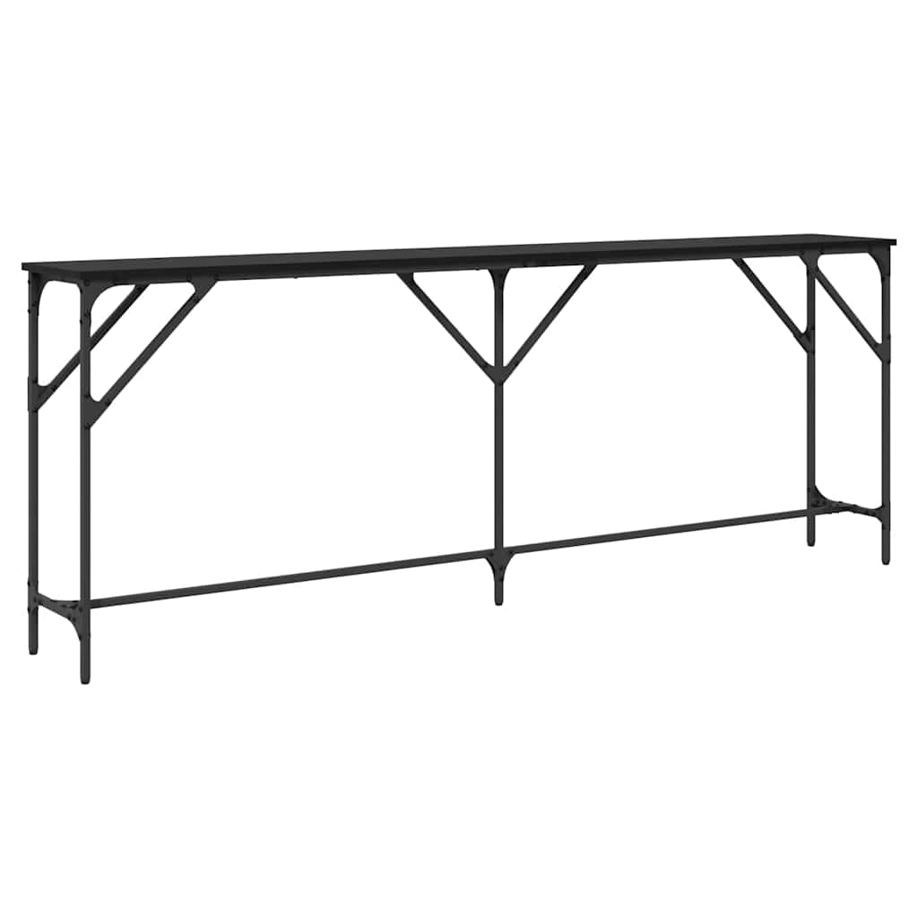 Konzolasztal Musta tammi 200 x 29 x 75 cm Műgyantás fa és fém