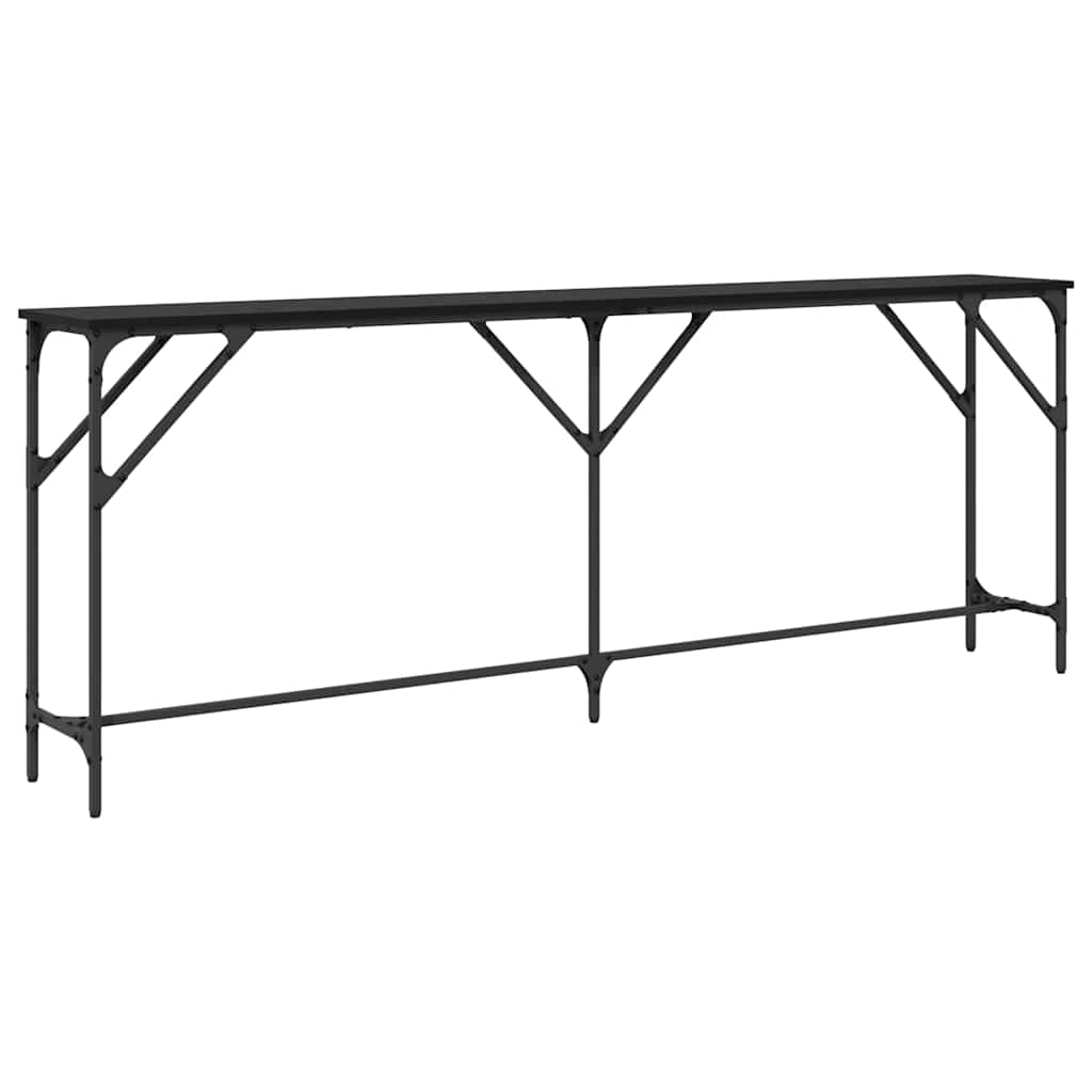 Konzolasztal Musta tammi 200 x 29 x 75 cm Műgyantás fa és fém