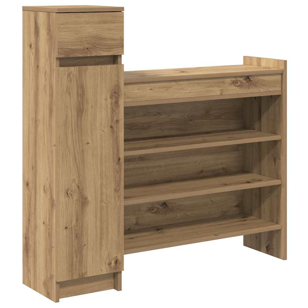 Cipősszekrény kézműves tölgy 100.5 x 28 x 100 cm Faanyag